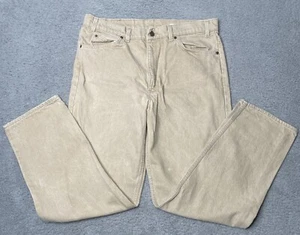 Vintage Levis 550 Relaxed Fit Mens Cream Jeans 38x32 Made In USA 100% Cotton - Picture 1 of 16