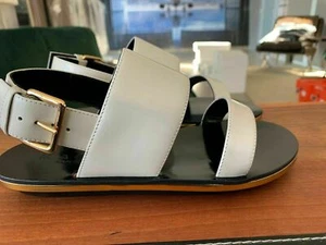 MARNI Iconic Cult Leather Sandals Flats Slides Buckle SANDALEN Shoes 37 - Picture 1 of 11