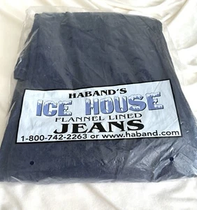 NWT Haband's Ice House Men Flannel Lined Denim Slacks Size 48S x 28-KK - Picture 1 of 13