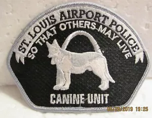 ST LOUIS MISSOURI AIRPORT POLICE K9 CANINE UNIT PATCH WITH JET ARCH - NEU! - Bild 1 von 3