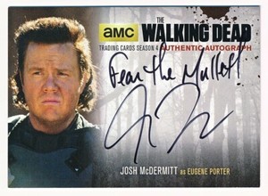 Walking Dead Season 4 Part 2 Josh McDermitt Mullet Inscription Autograph #JMD2