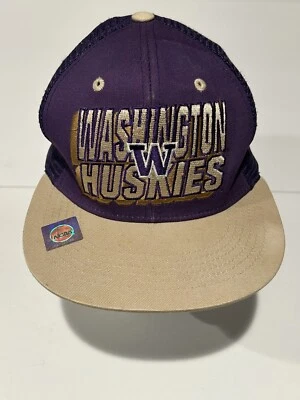 Vintage Washington Huskies Mesh Trucker Cap Hat UW - Image 1 of 4