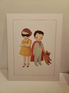 EMILY WINFIELD MARTIN DREAM ANIMALES 8" X 10" ARTE SUPERHÉROE NIÑOS NIÑO NIÑA MÁSCARA - Imagen 1 de 2