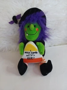 Caramelo bruja verde Halloween 1999 vintage maíz necesito caramelo felpa creaciones decoración - Imagen 1 de 11