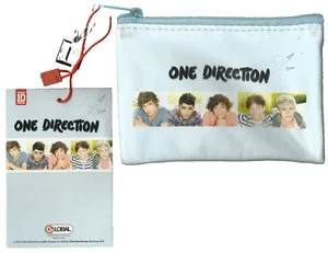 ONE DIRECTION group/logo 2012 OFFICIAL merchandise ZIP TOP PURSE carded 1D - Imagen 1 de 3