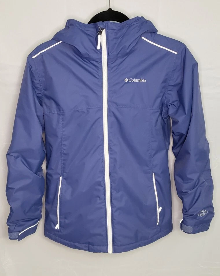 Columbia Youth Large (14-16) Omni-Heat Winter Hooded Jacket Coat Blue Purple - Image 1 of 4