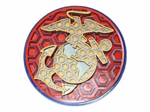 USMC 3D Wall Art – Marine Corps Mosaic | Patriotic Decor for Veterans - Picture 1 of 3