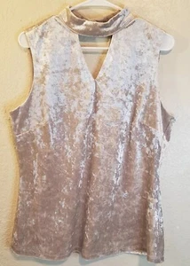 Zac & Rachel hochgeschlossenes Samttop Bluse mit Cut-Outs Blush Pink Gr. Large - Bild 1 von 8