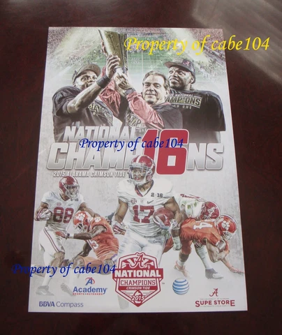 2015 Alabama National Championship Celebration Poster Nick Saban & Derrick Henry Cover