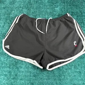 University Cincinnati Womens Shorts XL Adidas Black White Running Liner Workout - Picture 1 of 9