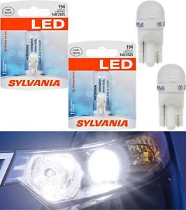 Sylvania LED Light 194 T10 White 6000K Two Bulbs Front Side Marker Replace OE
