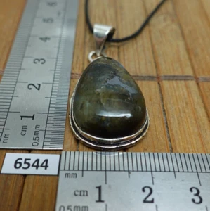 Pendentif LABRADORITE naturelle + cordon reglable collier reiki de protection - Imagen 1 de 4