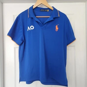 AO Australian Open Polo Shirt Ralph Lauren Tennis 2024 Blue Women Size XL - Picture 1 of 8