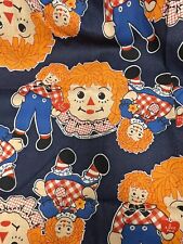VINTAGE RAGGEDY ANN AND ANDY NOVELTY COTTON FABRIC 1yd+