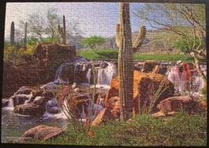 © 2005 MB Croxley 500 Stk. Puzzle #4611-F04 ''Desert Waterfall'' - VOLLSTÄNDIG - Bild 1 von 7