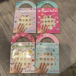Girl Nation Lil Fingers Kid Nail Art Stickers. Pick Candy/Unicorn/Mermaid/Flower - Picture 1 of 6