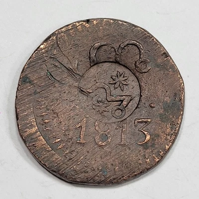 1813 SUD Oaxaca 8 Reales w/ Insurgent MORELOS Counterstamp Mexico *K870 - Image 1 of 2