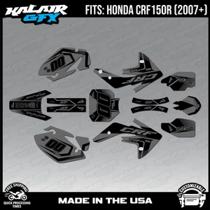 Graphics Kit for  Honda CRF150R (2007-2023) CRF 150R  Unit - SMOKE - Bild 1 von 4