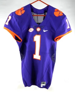 2016 Clemson Tigers #1 Game Issued lila Trikot 38 857 - Bild 1 von 7
