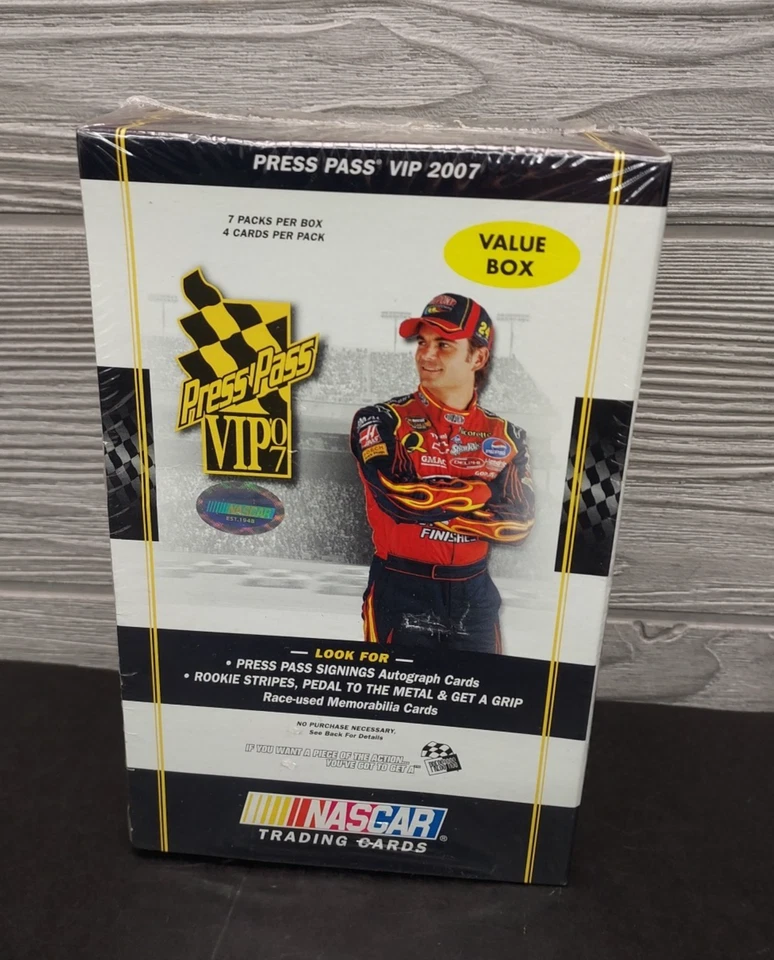 2007 PRESS PASS VIP VALUE BOX (7-PACKS) NASCAR TRADING CARDS - Image 1 of 4