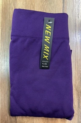 New Mix NWT Purple Seamless Leggings One Size Stretchy Ankle Full Length Smooth - Image 1 of 4
