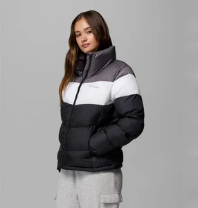 Columbia Women's Puffect colorblock Insulated Jacket black/white Size XL - Foto 1 di 13