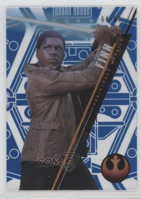 2016 Topps Star Wars High Tek Form 2 Pattern 1 Blue Rainbow Foil 64/99 Finn 0ad - Image 1 of 3