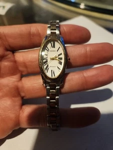 Seiko Premier Two-Tone Oval Women's Watch SXGN64 Sapphire Crystal 1N01-0NY0 - Picture 1 of 17