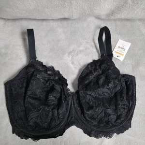 Stylischer Vollschalen-Bügel-BH Größe 34 H schwarz Blumen Spitze Style W006 - Bild 1 von 17