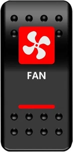 Moose Fan Light Rocker Switch Red - Picture 1 of 1
