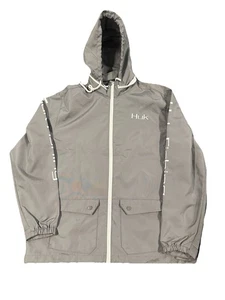 HUK Jacke Herren Large grau Angeln Performance Breaker Kapuze Regen Mantel Reißverschluss - Bild 1 von 5