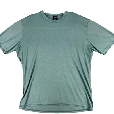 Camisa Patagonia Para Hombres XL Verde Capilene Manga Corta Capa Base Hecha en EE. UU. Exterior Foto 1 de 4