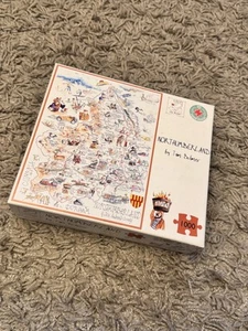 Mappa comica di Northumberland - Puzzle 1000 pezzi Tim Bulmer nuovo - Foto 1 di 4