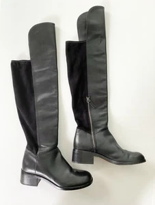 Marc by Marc Jacobs Black Leather and Suede Over-The-Knee Boots - Size 39 (8) - Picture 1 of 5