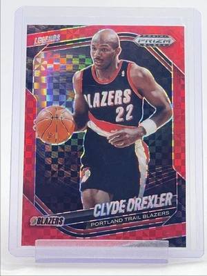 CLYDE DREXLER 2024-25 PRIZM BLACK LEGENDS ROJO POWER TRAIL BLAZERS/75 Q4362 Foto 1 de 2