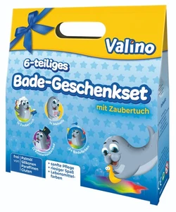 Valino Kinder Badespaß 6 tlg Geschenkset Knisterbad Badefarben Malseife uvm - Bild 1 von 5