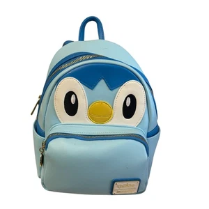 Pokemon Loungefly Piplup Mini Backpack Faux Leather Read 4.5 x 9 x - Picture 1 of 18