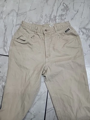 Vintage Rockies High Rise Bareback Western Beige Canvas Pants Women's 15 16x36 - Image 1 of 4