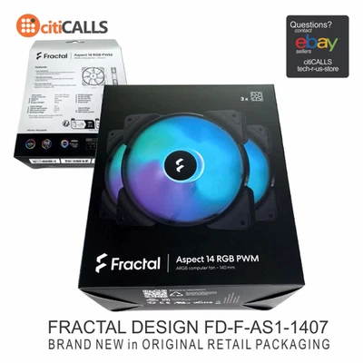 Ventilador de refrigeración Fractal Design FD-F-AS1-1407 Aspect 14 RGB PWM - Paquete de 3 Foto 1 de 4