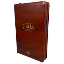 Biblia con Cierre Letra Grande 12 puntos RV1960 imit piel café con indice