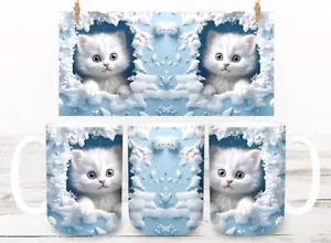 Cat Kitten Themed 15 oz Coffee Mug, Text Added Free if Desired. 100s of Designs - Picture 1 of 1