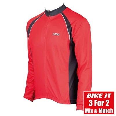 EIGO LOGIC LANGARM FAHRRADTRIKOT - THERMISCH ROUBAIX WINTER/FRÜHLINGSSTRASSE/MTB ROT