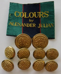 Colours by Alexander Julian Blazer Ersatzknöpfe Set 10 strukturiert goldfarben - Bild 1 von 6