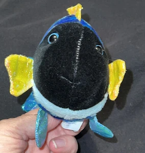 "Ganz Webkinz Azul Amarillo Brillante Pez Peluche Realista Animal de Peluche 8" - Imagen 1 de 12