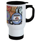 Northern Soul Travel Cup 450ml Mug Non Spill Insulated Aluminium Thermal Gift