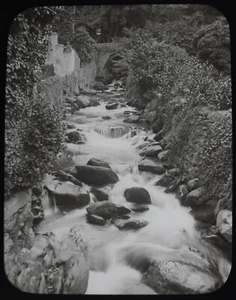 Photo WEST LYN STREAM EXMOOR DEVON C1890 Magic Lantern Slide ANTIQUE - Picture 1 of 5