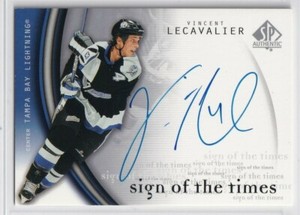  2005-06 SP Authentic Sign of the Times #VL Vincent Lecavalier AUTO - LIGHTNING