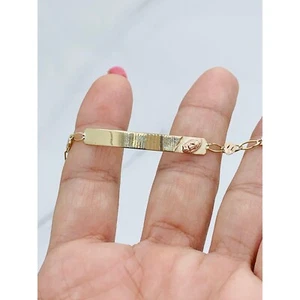 Real 10k Gold Bracelet Virgin Mary guadalupe - Pulsera en oro de 10K Virgen - Picture 1 of 7
