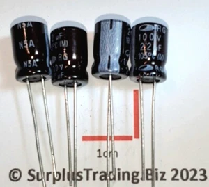 Nover RG Radial Electrolytic Capacitor 22µF 100V 105°C (Pk of 4) - Picture 1 of 1