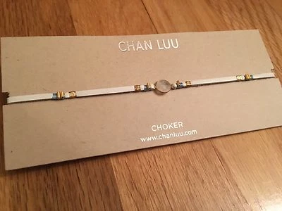Chan Luu NWT Sterling silver 18K adjustable Semiprecious moonstone necklace on w - Image 1 of 2